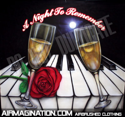 Night to Remember piano photo backdrop