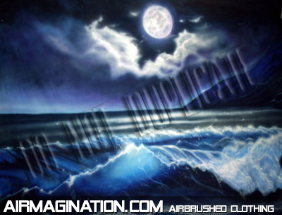 Night Ocean photography backdrop