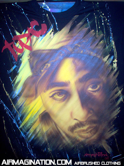 Tupac handpainted shirt
