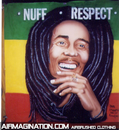 bob marley airbrushed t shirt
