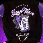 purple lean jacket