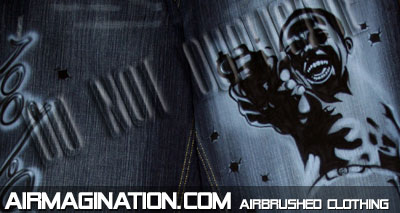 City of God airbrush jeans