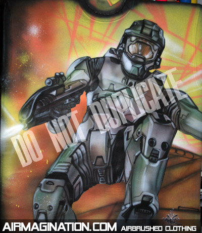 airbrushed Halo shirt