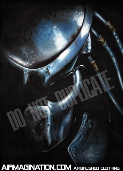 airbrushed Predator shirt
