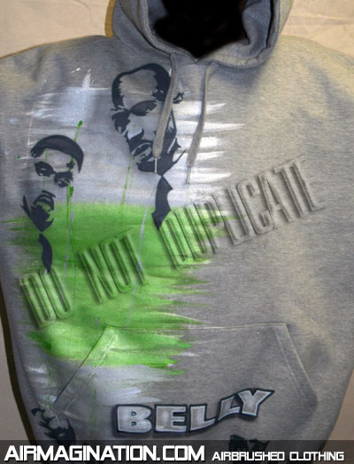 Nas DMX Belly movie hand painted shirt hoody