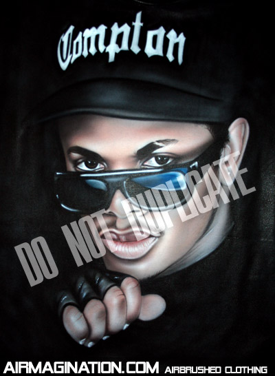 Eazy E airbrushed shirt Compton airbrush