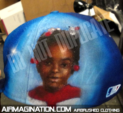 child portrait on fitted cap