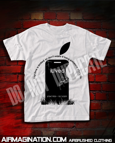 RIP Steve Jobs shirt iLived