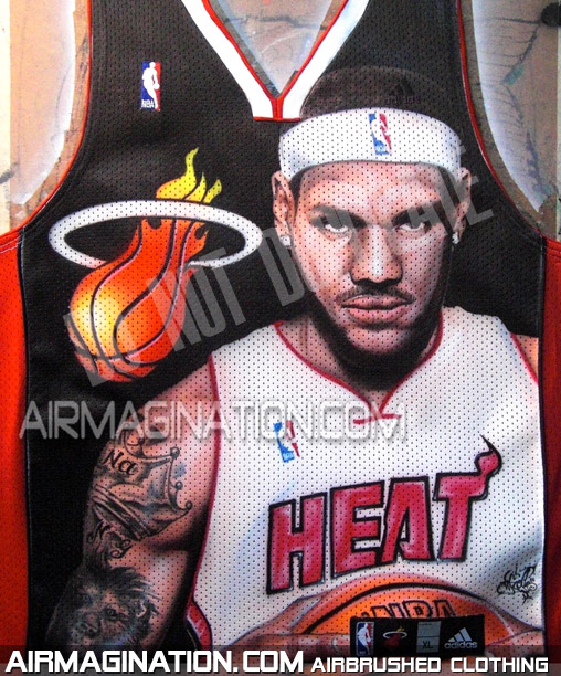 Lebron James custon airbrushed jersey