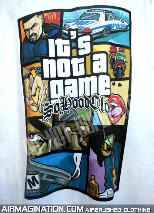 It's not a Game GTA style digital print shirt