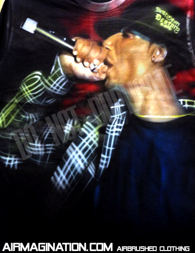 custom rapper airbrush shirt