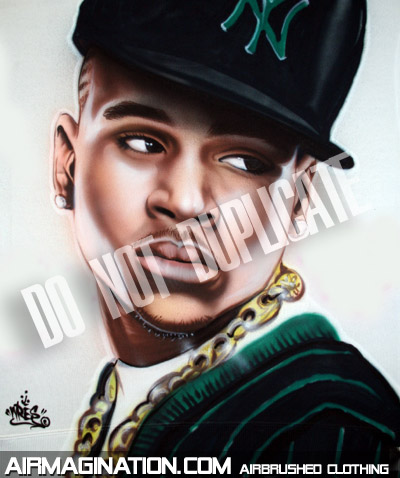 Chris Brown airbrush shirt