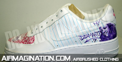 comp book airbrushed shoes