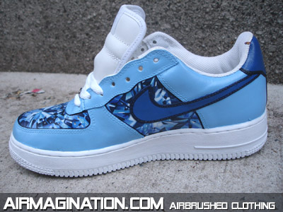 diamond custom airbrushed shoes