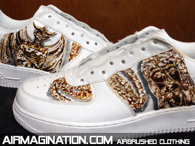 heaven and hell custom airbrushed shoes