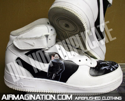 Hitman game airbrush shoes