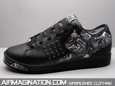 money airbrush shoes