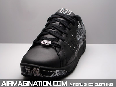 dollars money custom airbrushed shoes
