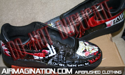 Saw 3 airbrush air force one shoes