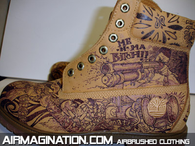 So Hood custom Timberlands